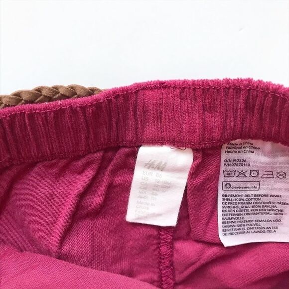 H&M maroon corduroy belted shorts EUC 12-18 months - Picture 3 of 4